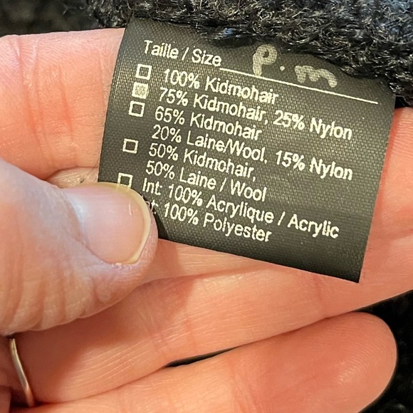 ❣️L’ANGELAINE – Black Wool & Kid Mohair Knit Vest (P/M) - Picture 3 of 11